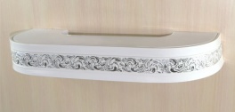 «Галант» с поворотами «Милана» 6см белый с серебром Цвет Галант Милана белый с серебром Размер карниза, м 2,40 Количество полозьев 2