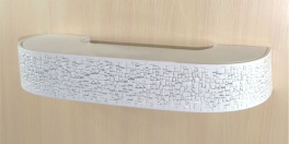 «Галант» с поворотами «Кайман» 7см белый с серебром (011) Цвет Галант КАЙМАН белый с серебром Количество полозьев 2 Размер карниза, м 4,00